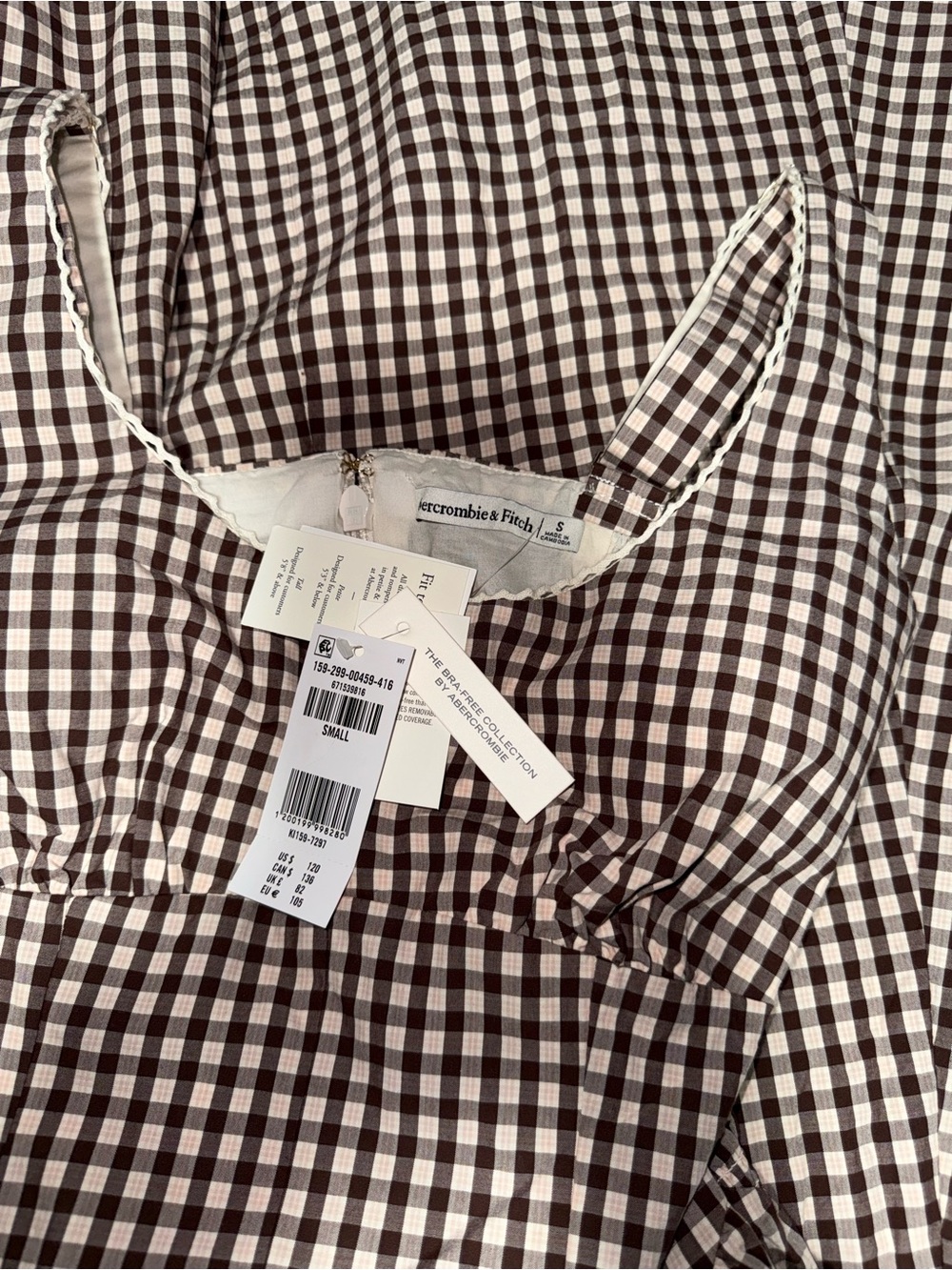 SOLD!! Abercrombie & Fitch Bra Free Dylan Midi Dress Color Mahogany Pattern - Picture 5 of 13